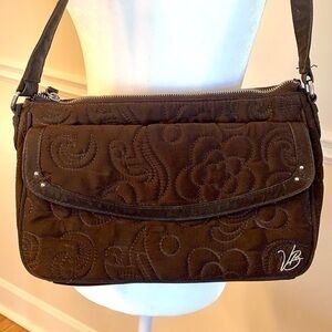 VERA BRADLEY Quilted Expresso Brown Shoulder Bag
